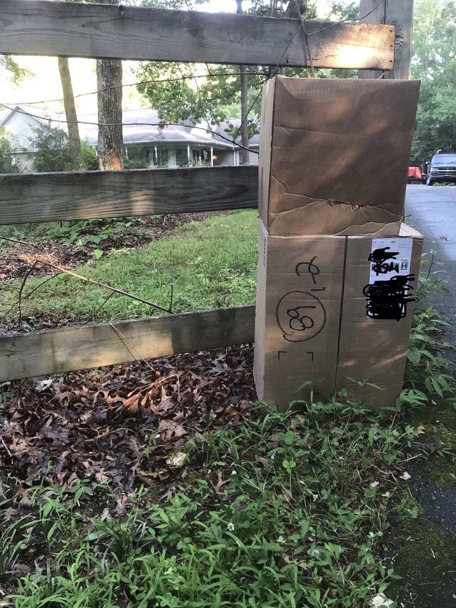 ChargePositif's tweet photo. @chemicalguys I’m not sure @FedEx cares much about packages. They left mine feet from a public road on wet grass, with torn boxes and rain showers... @UPS did a great job with delivery on covered porch... just sayin’ https://t.co/O4mr2mJfcg