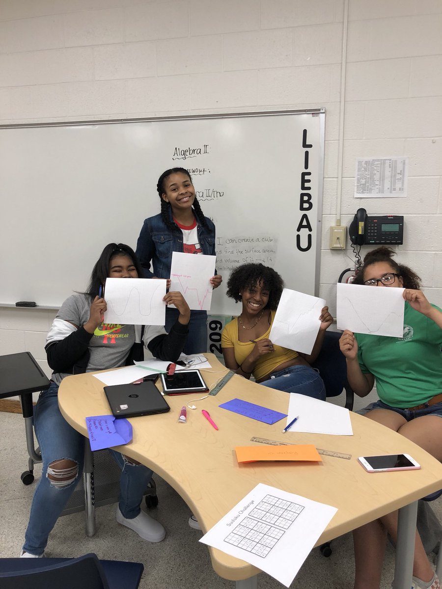 Ms_Brunke's tweet photo. Today Ss reflected on their freshman year by creating a graph with a corresponding descriptive story to represent their experiences! @grcollegiate #mathreflection #endofyear https://t.co/BTuZWpRWJT