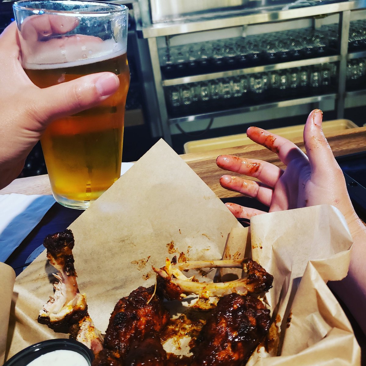 field_sammy's tweet photo. Sometimes you need a well deserved study break @hopgrenadefc #beer #WingWednesday #girlsdrink #needanotherhand #FortCollins https://t.co/SsLh7LKPct