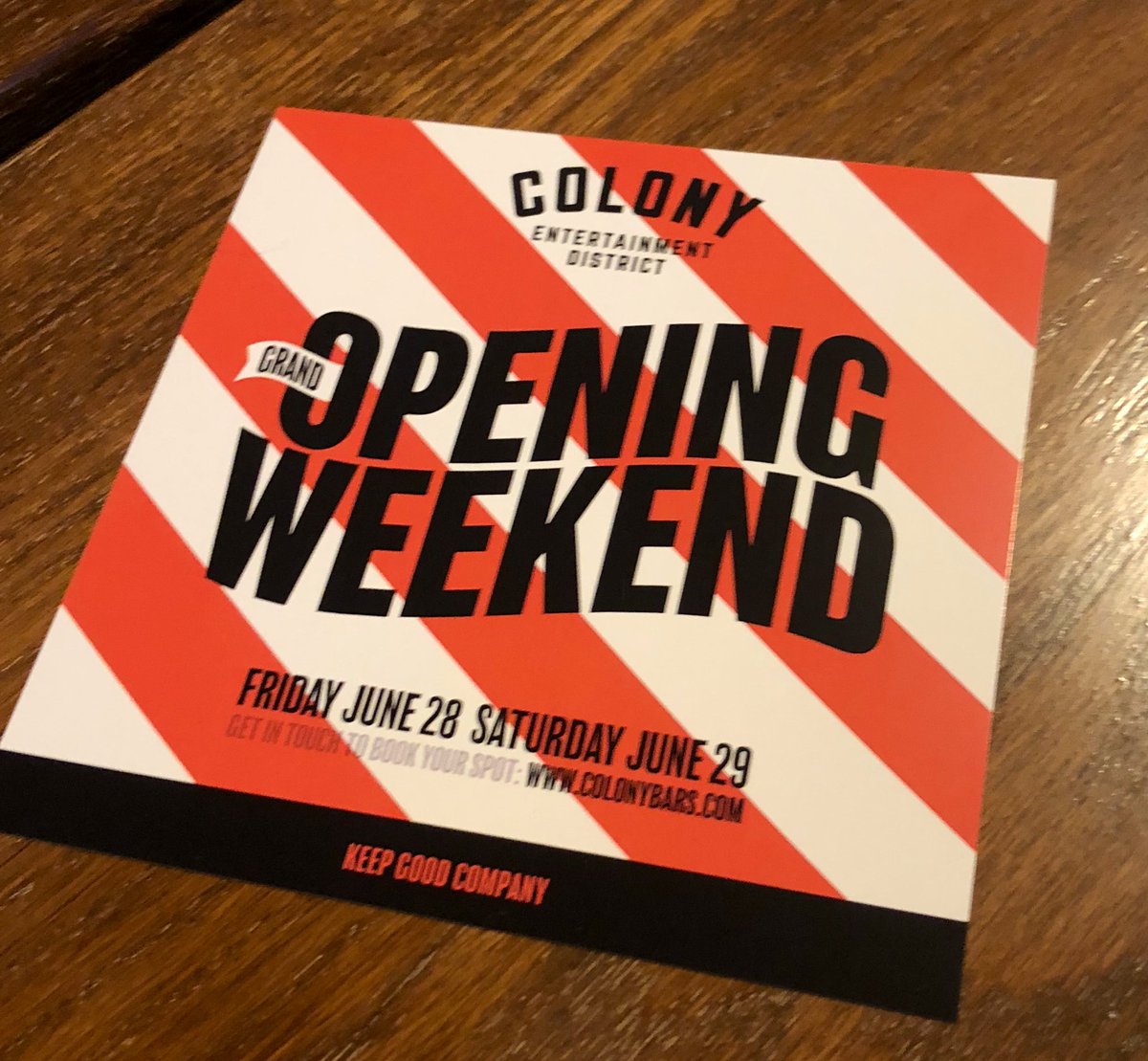 Getting a sneak peek of @colonybars latest location on #Granville street! Don’t miss the grand opening this weekend!! 🎉