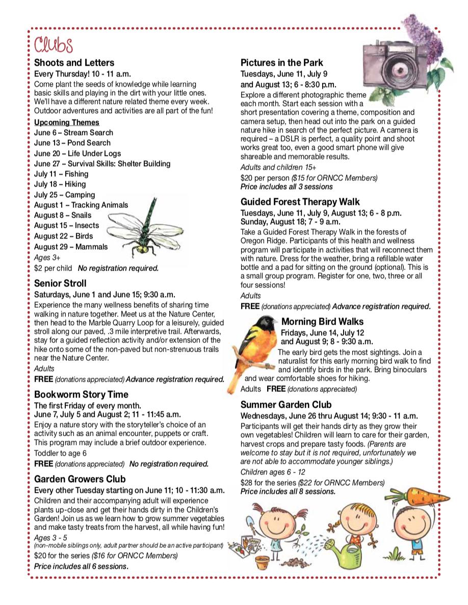 OregonRidge's tweet photo. Oregon Ridge Nature Center Summer Calendar...
Register Now! Many programs will fill!
info@OregonRidgeNatureCenter.org or 410-887-1815
#NaturePrograms #BaltimoreCounty #Cockeysville #HuntValley #Canoeing #Tubing #Campout #Hikes #GetOutside #SummerFun #Bluebirds #Butterflies https://t.co/e1h9WdZ7p5