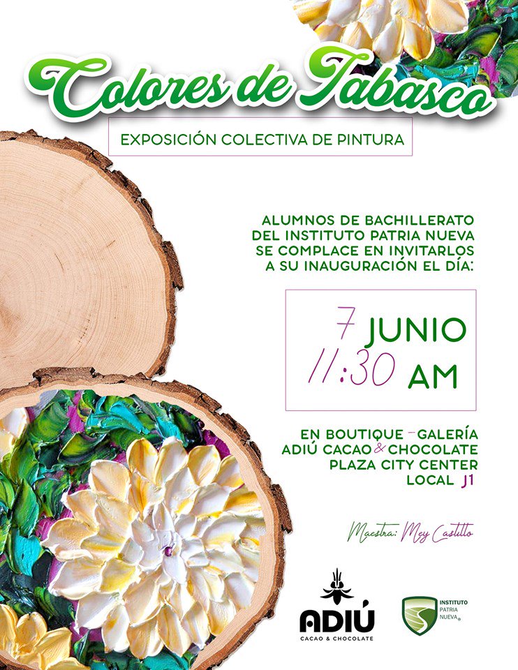 Los invitamos a disfrutar de la exposición colectiva de pintura "Colores de Tabasco" del 7 al 21 de junio. Mañana la inauguración los esperamos¡¡¡¡¡ #MeyCastillo <a href="/Cultura_Tabasco/">Cultura_Tabasco</a>
