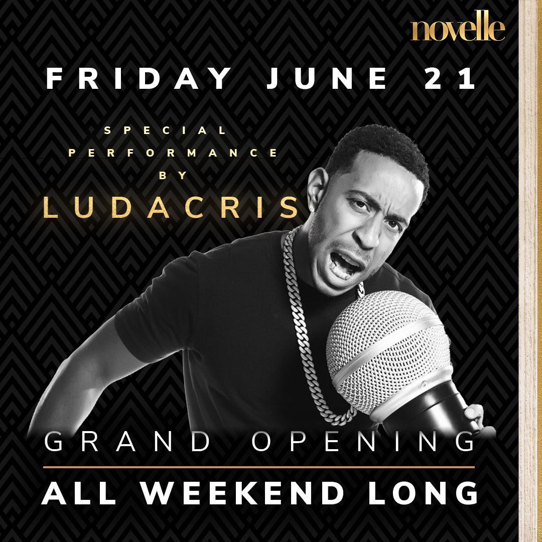 novellemohegan's tweet photo. 🔊 Just Announced! 🔊 
Grand Opening Weekend 
June 20-22
Reservations: https://t.co/RcTWtck7jd

@khloekardashian @ciara @djcassidy @ludacris @JuiceWorlddd @ps1music https://t.co/j9TIDPeOst