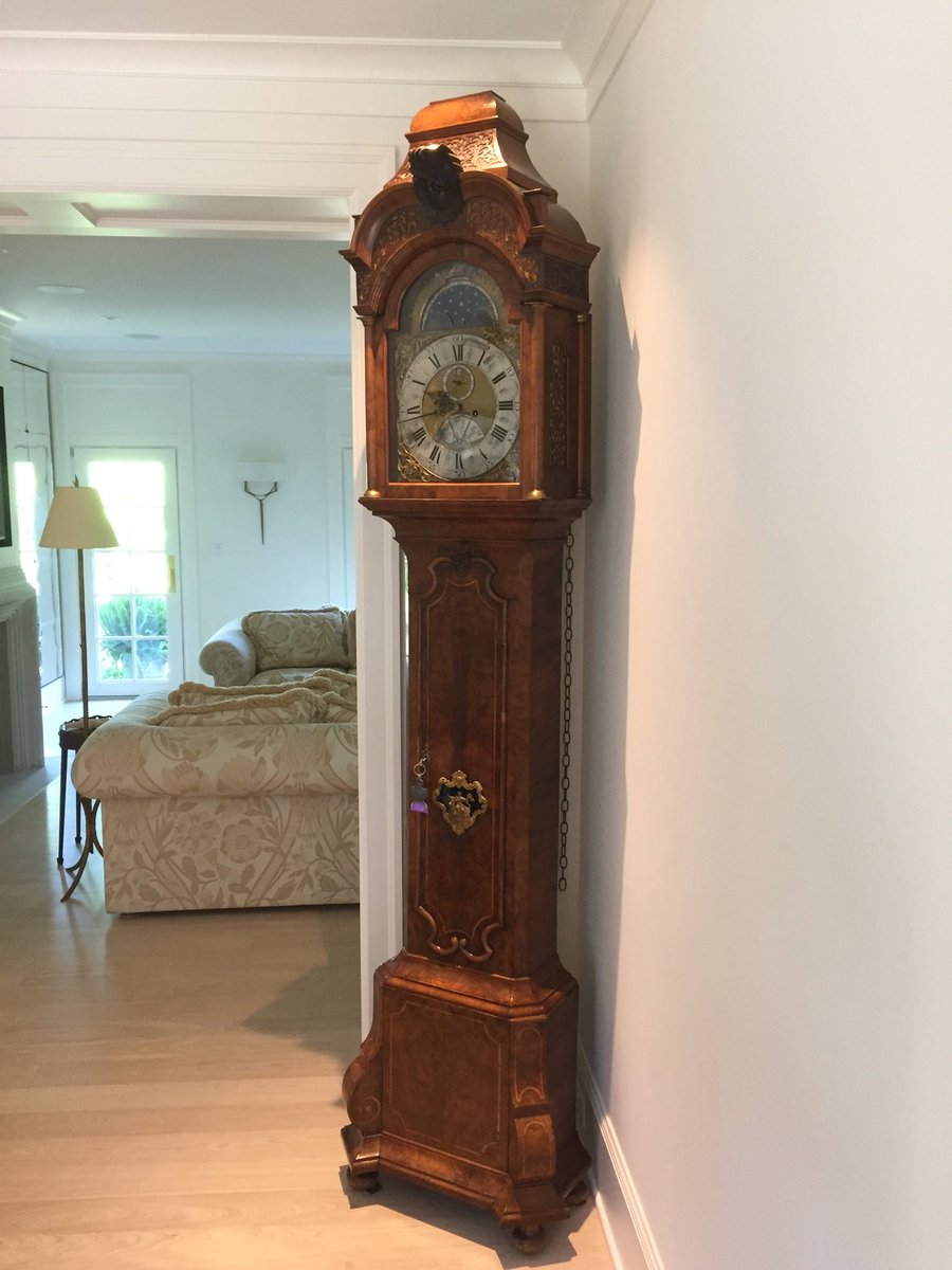 JordanClocks's tweet image. From working on this incredible Dutch Floor Clock circa 18th century to this nicely made Swiss desk clock. A days work is    always full.