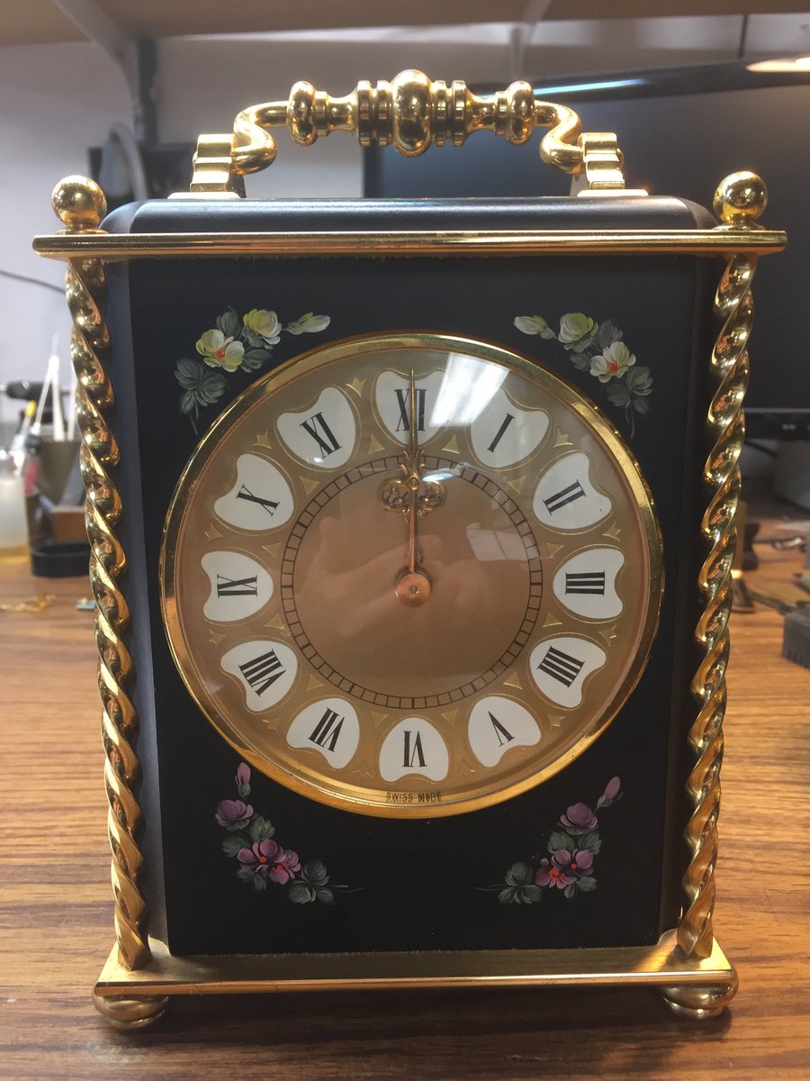 JordanClocks's tweet image. From working on this incredible Dutch Floor Clock circa 18th century to this nicely made Swiss desk clock. A days work is    always full.