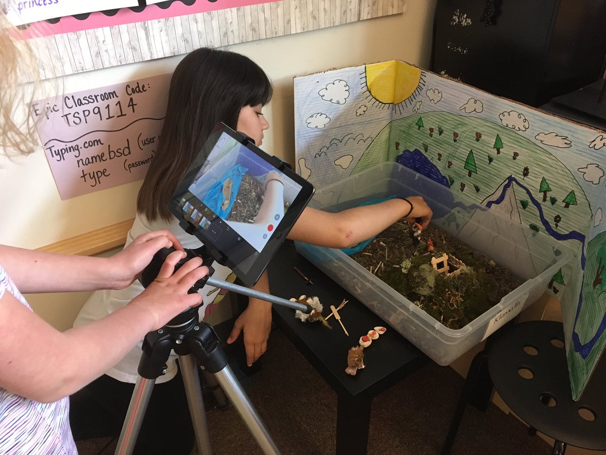 #stopmotion projects at Kinnaman Elementary to culminate Native American research projects. Creativity abounds! #BSDFutureReady <a href="/BeavertonSD/">Beaverton Schools</a>