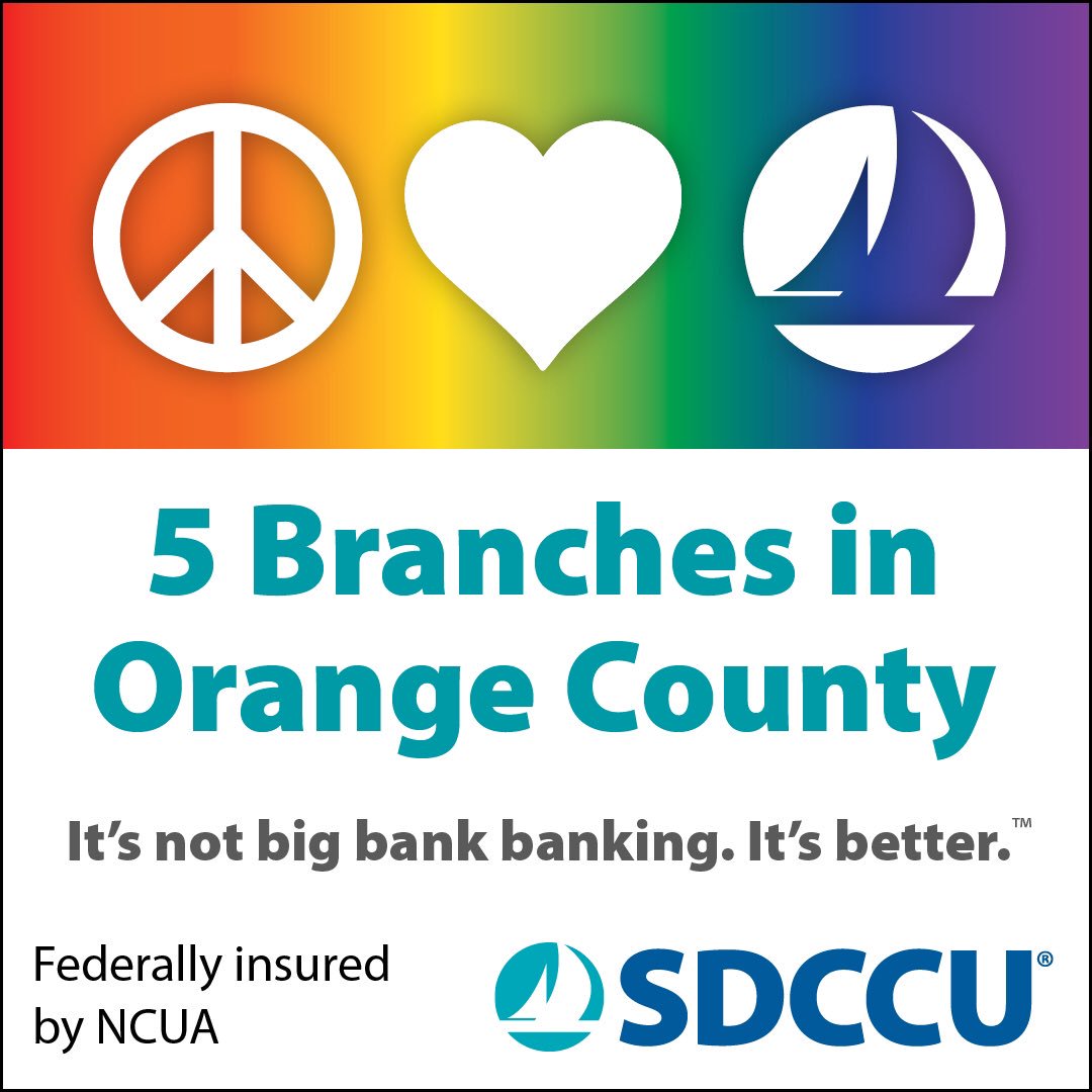 oclgbtpride's tweet photo. A huge shout out to our Community Business Leader for 2019 and our Presenting Sponsor, @sdccu 🙌🏼 We are so thankful for your support and dedication of the OC LGBT community- give them some love everyone! 🏳️‍🌈#communitybusinessleader #lgbt #pride #orangecounty #thankyou #retweet https://t.co/oYwxoIiYGq