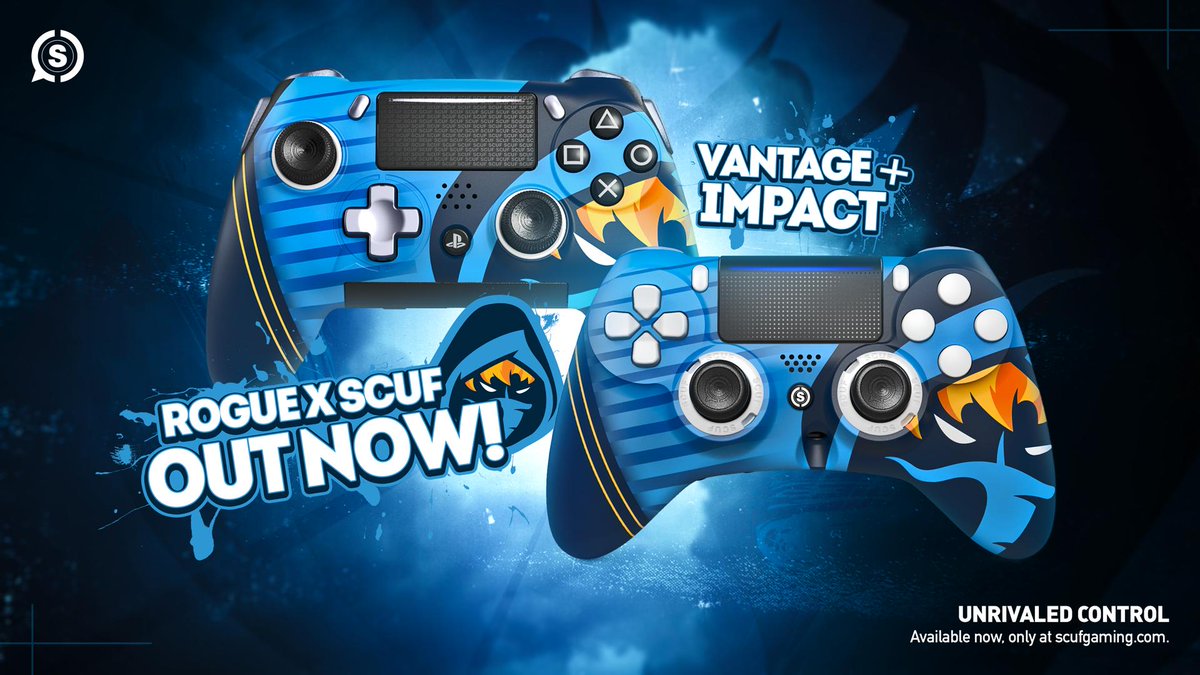 NAVILeague's tweet photo. Did you hear? It’s time for @ScufGaming to #GoRogue! 

Our very own SCUF Vantage and SCUF IMPACT are available now: https://t.co/8dTWExOm41 👀 https://t.co/9AUbOiAthu