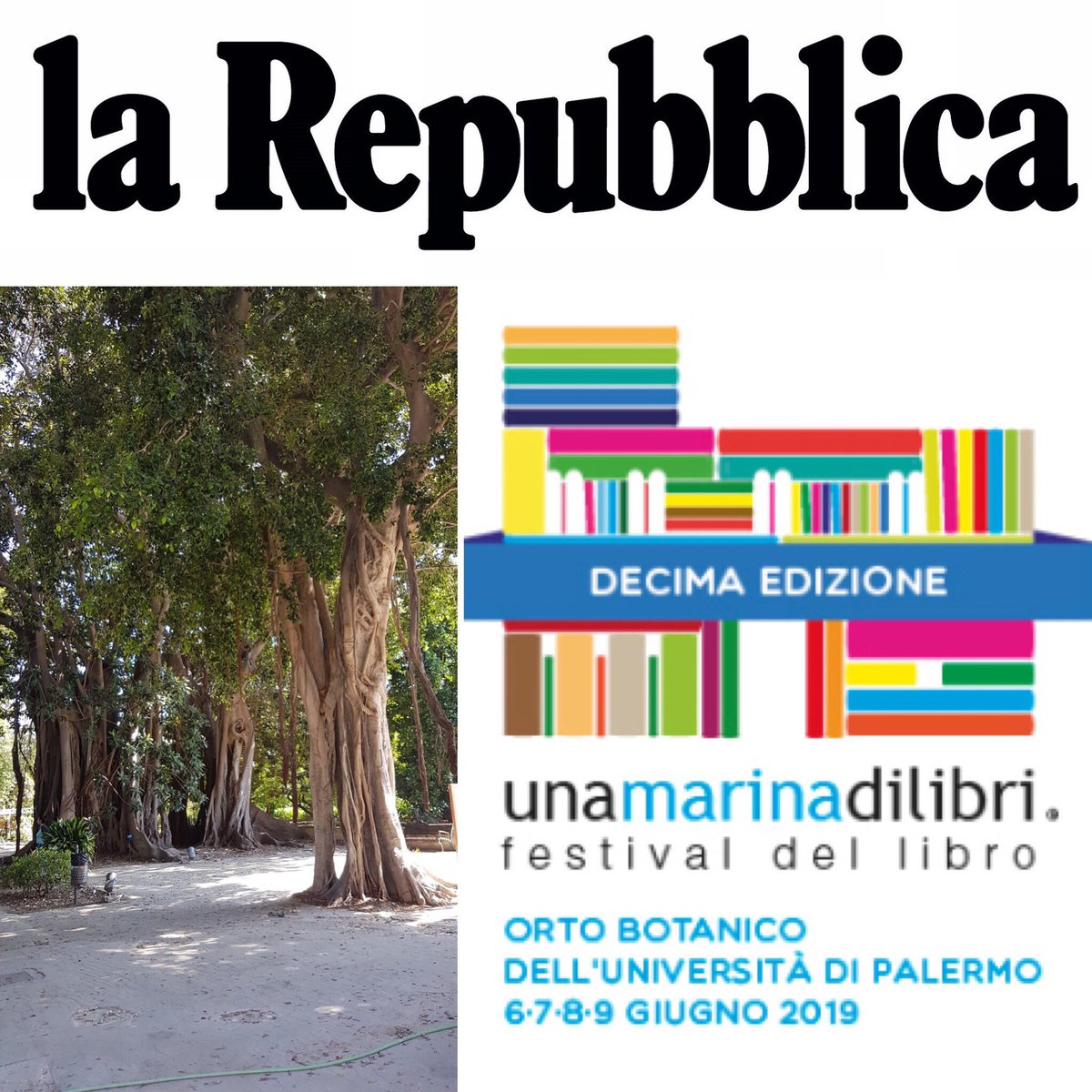 Prima giornata di #unamarinadilibri #Palermo #ortobotanico