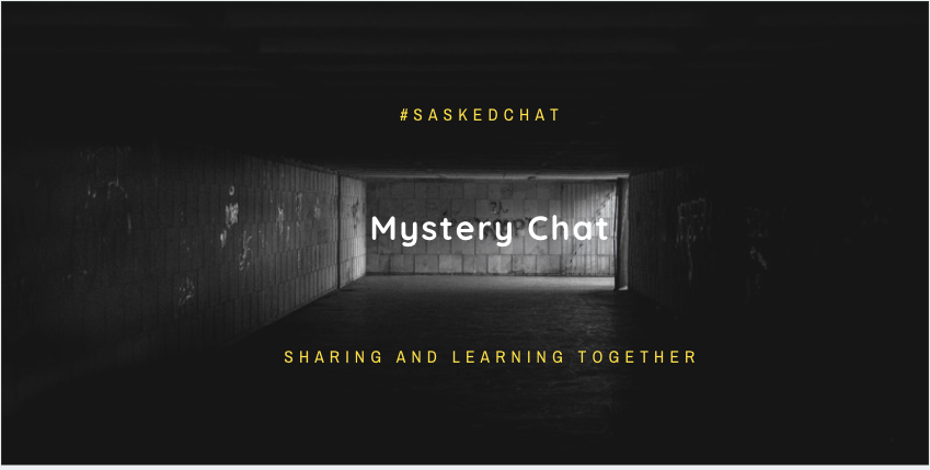 kellywchris's tweet photo. Join #saskedchat tonight at 8pm CST for a Mystery Chat! You don't know what the next question will bring!! #COLchat #NYEDchat #cdnedchat #edchat #masterychat #leadupchat #abedchat #bcedchat #mbedchat #ONedchat #rcsdconnect #lcsdprolearning #srpsd #chinooksd #sunwestsd #lvskysd https://t.co/SmkYGQs2BZ