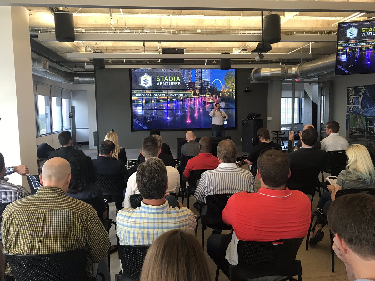 JoelCarben's tweet photo. Let’s go @stadiaventures demo day! Always great to catch up with the team and mentors. Hard to believe @IdealSeat here one year ago today. https://t.co/ybA4CTOjrZ