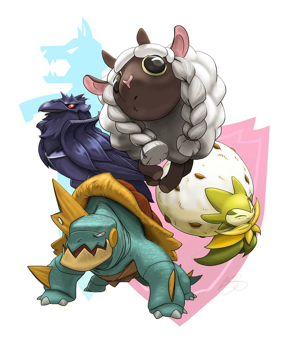 BenSwokla's tweet photo. Who's your favorite out of the newly revealed pokemon? #PokemonSwordShield #WooLoo #Drednaw #Corviknight #Pokemon #PokemonSwordandShield #PokemonDirect #wooloo https://t.co/lYOjBiHj9h