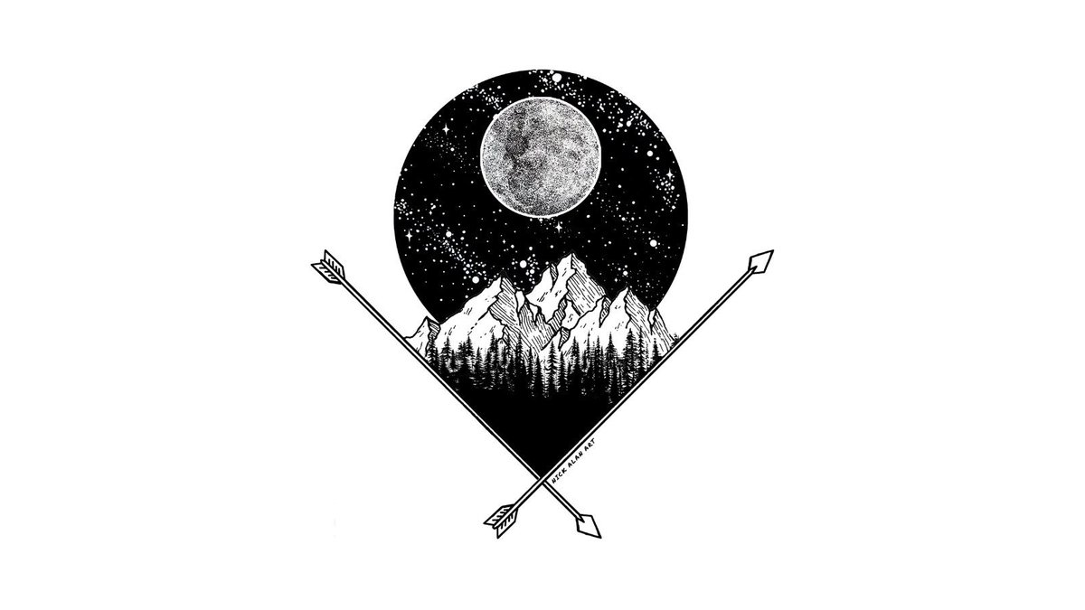 Nick Alan Foote On Twitter Mountains Moon Art