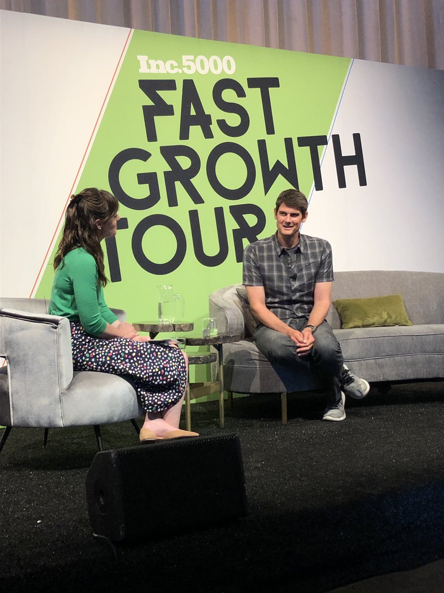 Inc's tweet photo. “There’s people that add to the culture and there’s people that take away from it. We always interview for who is going to contribute.” From @adam_lowry at #IncFastGrowth https://t.co/yJwfrOiSxU