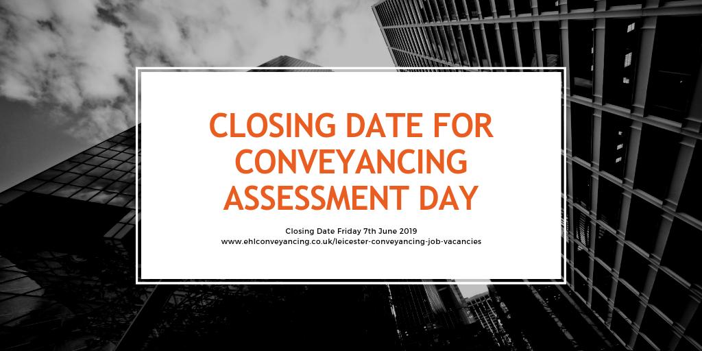 Last chance to apply for a place on our Graduate Conveyancing Assessment Day! Closing date Friday 7th June 2019! 
#graduatejobsuk #graduatejobs #graduate #Leicester #legaljobs #graduatelaw #hiring #conveyancing
ehlconveyancing.co.uk/leicester-conv…