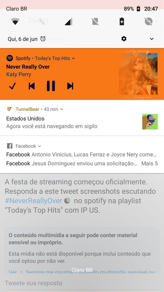 DauriClark7's tweet photo. @KatyCharts Vamos lá galera, a luta continua #NeverReallyOverStreamingParty https://t.co/Aiqnvj0Kop