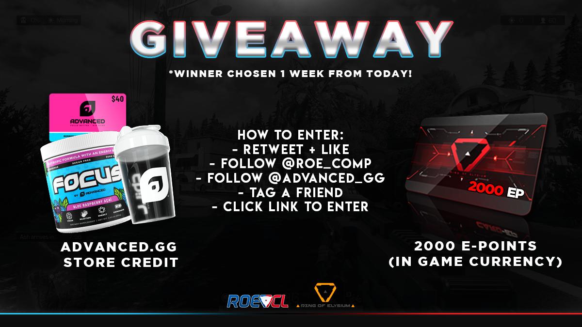 ADVANCEDgg's tweet photo. We are super pumped to partner with @RoE_Comp to further support the @Ring_of_Elysium community!

Let's start this off with a bang!

💙 2,000 E-Points
💛$40.00 https://t.co/yHBtiAbSws 

🔽🔽ENTER FREE🔽🔽
https://t.co/9W6Un3MbkJ https://t.co/E4mfMZj6Bs