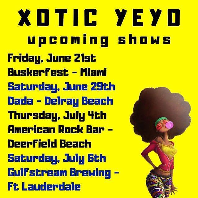 #june and #july are looking #fly. Let our weekends of #yeyo get you #elevated and #lifted . . . . #livemusic #miamidancepop #edgypop #rocknrollattitude #danceparty #4thofjuly #dada #americanrockbar #lincolnroad #buskerfest #saucyparty #guitar #vox #bruno… bit.ly/2WL3HPF