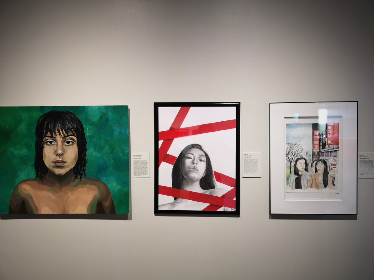 WALK THE ART at @SheridanCCG! Such talented <a href="/PeelSchools/">Peel District School Board</a> student artists exploring identity 🙌 @PeelArts1 #WalkTheArt