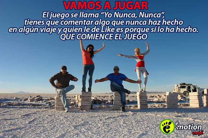 eMotionToursMX's tweet photo. Vamos a jugar
#Viajeros #Viaje #YoNunca #Amigos https://t.co/Mok7FEwWo5
