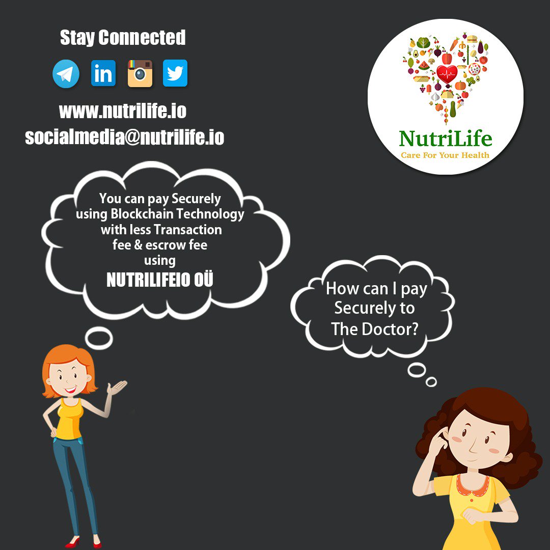 Pay securely using Blockchain Technology  with less Transaction fee &amp; escrow fee using Nutrilifeio OÜ.
#nutrilife #nutrilife_io #cryptocurrency #bitcoin #ethereum #blockchain #earnmoney #earnmoneyfromhome #earnmoneyonline #bitcointrading #bitcoinnews #bitcoinprice #altcoin