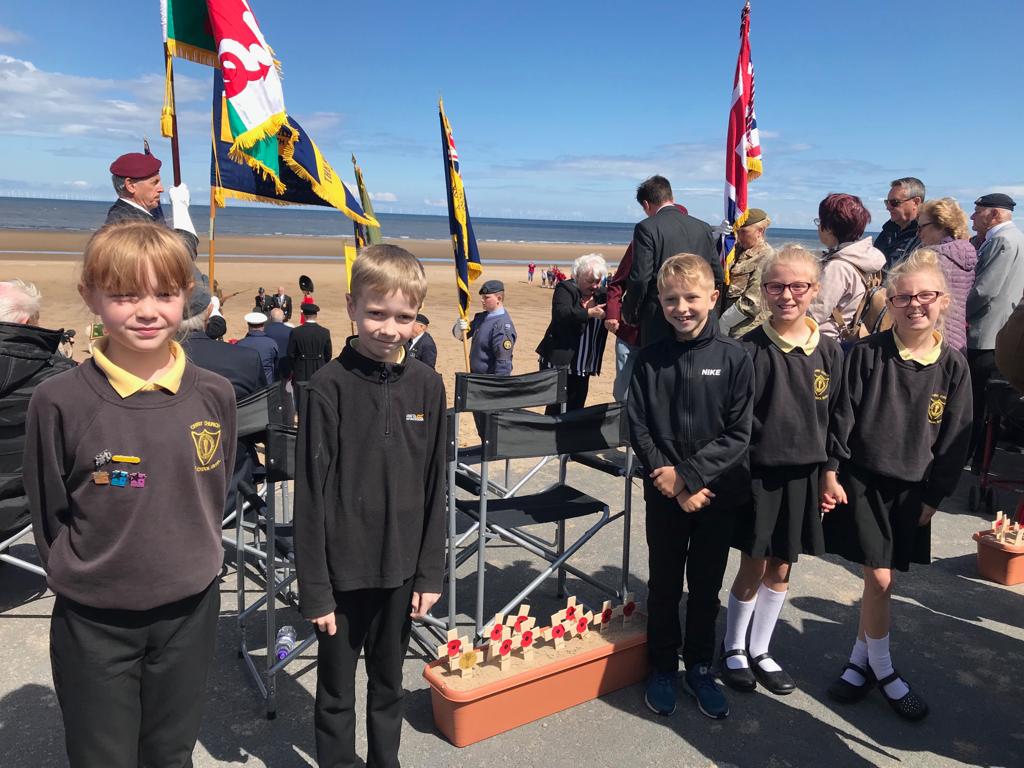 YsgolCC's tweet photo. #year4NA and #year4ST joining in with the D Day service yesterday #neverforgotten https://t.co/mwBeR0s8B8
