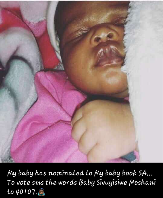 NATHIE_05's tweet photo. My baby has been nominated to My Baby book Sa. Please vote for her to vote sms the words Baby Sivuyisiwe Moshani to 40107 R1/SMS.#GirlTalkZA #mommytalkza #babygirl  #cutestkid https://t.co/M48Me05eE1