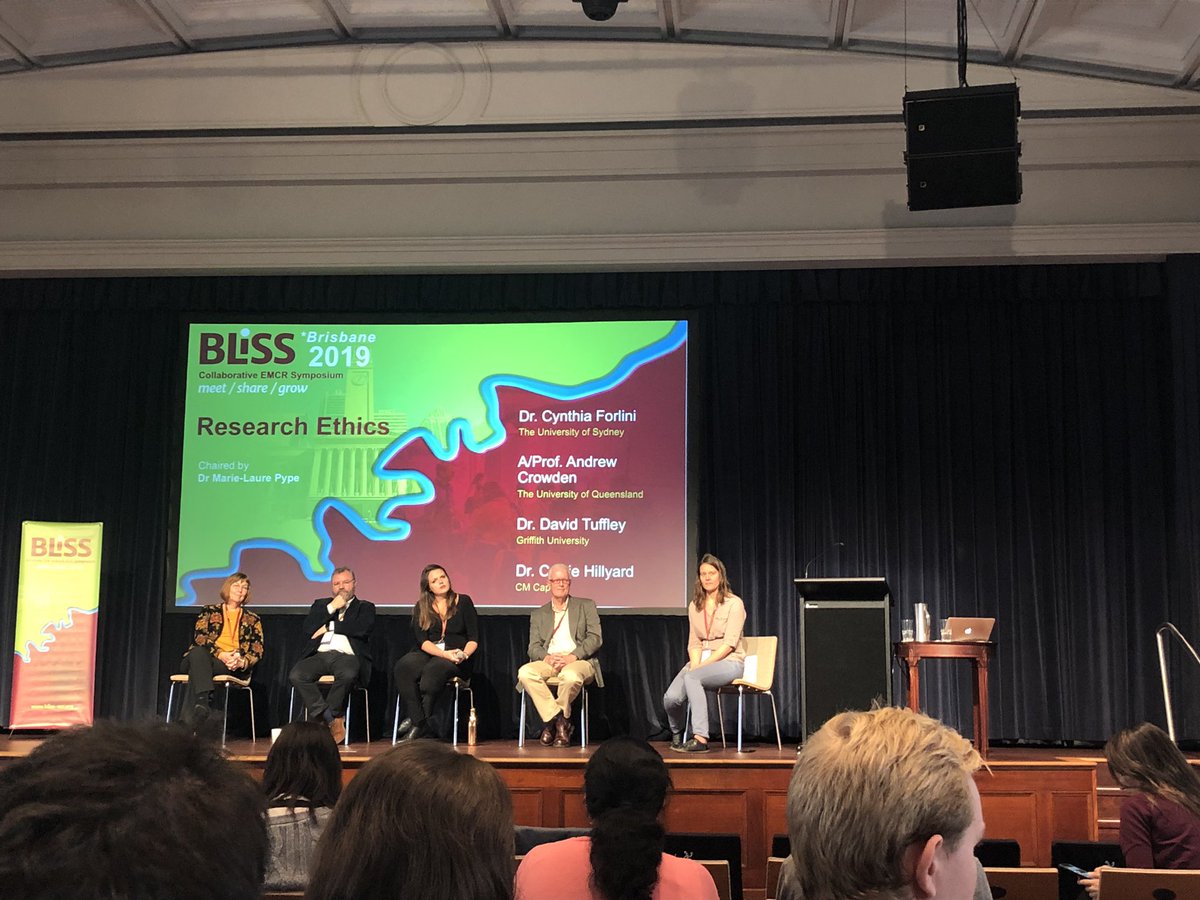 discussing #researchethics 
#BlissBNE2019