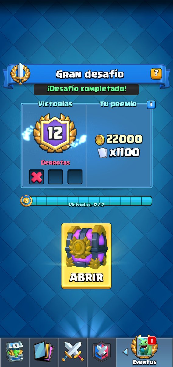 12-1. Gracias a mi bro por dejarme jugar en su cuenta y así mejorar.