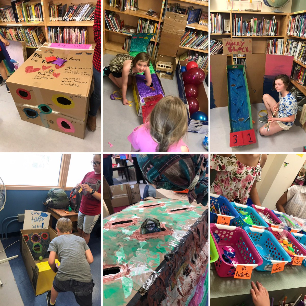 SsantosSonia's tweet photo. Wolseley School community picnic was so much fun!! Great job on the #cardboardarcade @twilliamson132 💙 @WolseleyWolves https://t.co/NzjdFbFL2C