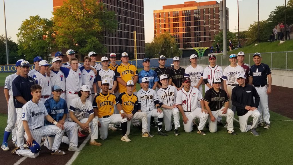 WTitansBaseball's tweet photo. Beautiful night at U of R for the Exceptional Senior night. Ironic considering the weather these boys had to deal with this Spring. https://t.co/T8QjNv3uk8