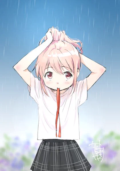 雨ふってきた☂️ 