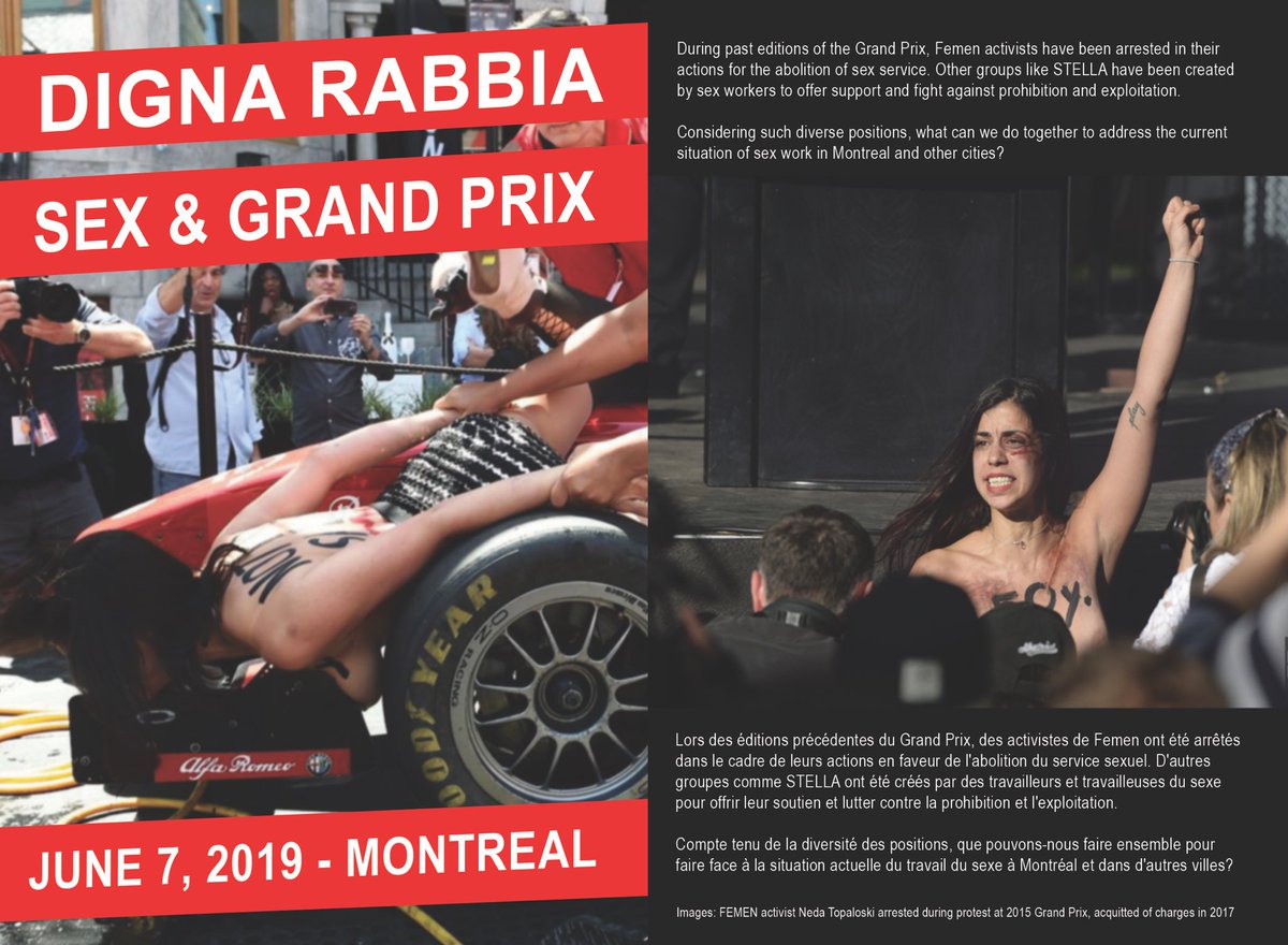 pedrolasch's tweet photo. Social Practice Lab event in Montreal with activist Digna Rabbia. We will be asking Grand Prix audiences their thoughts on sex work- hope to see you there and hear your thoughts.  

https://t.co/xmq9CzgeZb https://t.co/9I2IIa80oj