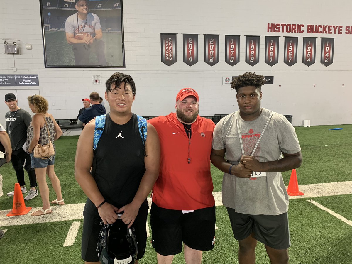 HullumIsaiah's tweet photo. I had a great time @OhioStateFB camp today thank you for inviting me @CoachCookOL.  @RealEddieCao https://t.co/LwW5lULqB0