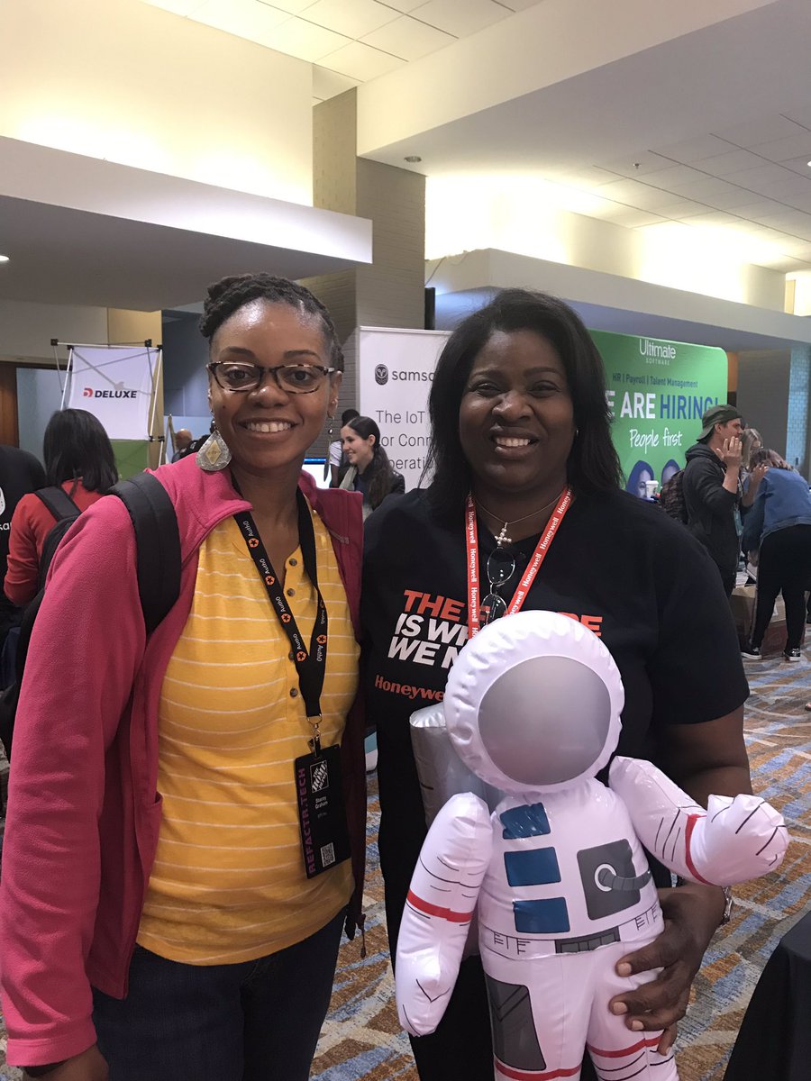 Staceyluvstech's tweet image. I had a great time at #refactrtech today I also got to meet @TaelurAlexis @lenoraporter_  and @MadBlkMan! These 3 people have inspired and motivated me to keep going on my coding journey! Awesome day!!