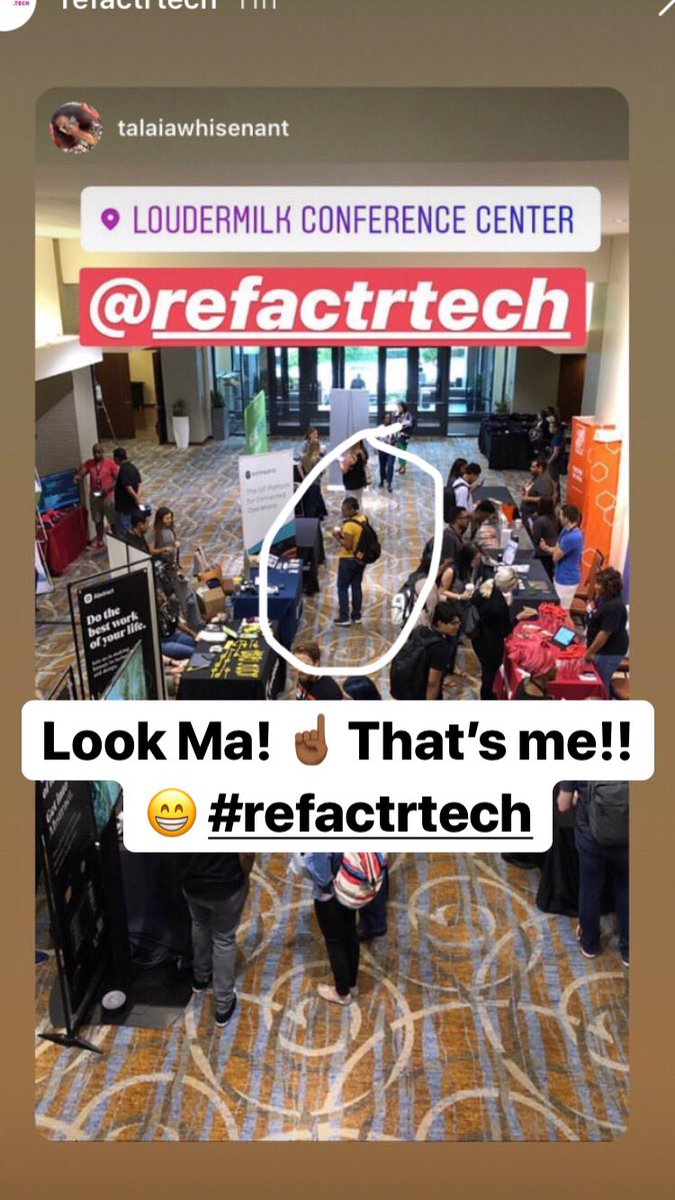 Staceyluvstech's tweet image. I had a great time at #refactrtech today I also got to meet @TaelurAlexis @lenoraporter_  and @MadBlkMan! These 3 people have inspired and motivated me to keep going on my coding journey! Awesome day!!