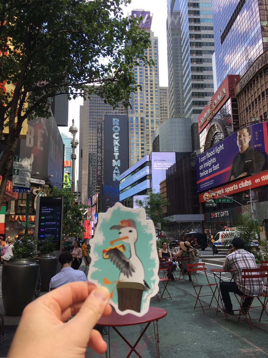 sticker_co's tweet photo. A seagull in Times Square https://t.co/gC3Zp9NNrT