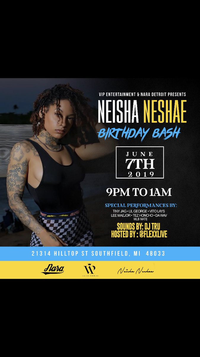 vip__ent's tweet photo. Link in bio so grab your tickets for @NeishaNeshae birthday bash powered by vip ent https://t.co/8G5pyaLWbY
