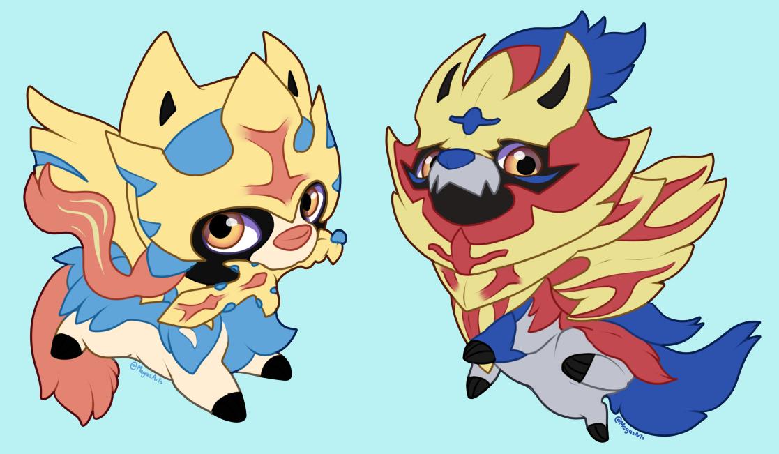 Zacian & Zamazenta  Cute pokemon pictures, Pokemon art, Cute