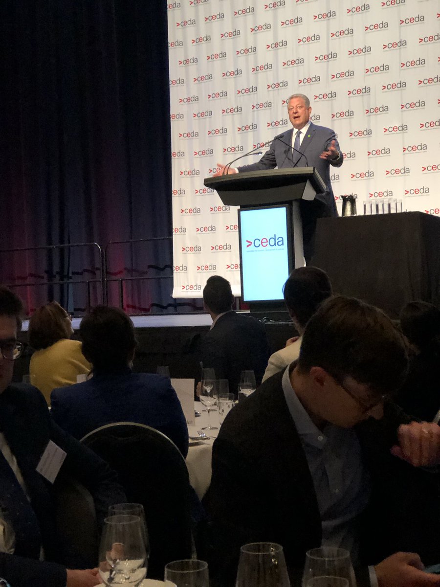 GriffithUniVC's tweet photo. #CEDA hosting a fascinating event on climate change and the economy with @algore as the culmination of #climateweekqld https://t.co/kXrhOe2UZk