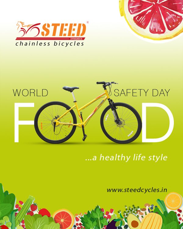 SteedChainless's tweet photo. World Food Safety day!
A healthy lifestyle!!
Steed Dynamics Chainless Bicycles!
Website link: https://t.co/V5aSXBvb9H
#ChainlessCycles #SteedDynamicsChainlessCycles #GetFit #Cardio #Cycling #FitLife #Fitness #Cyclist #Safety #FoodSafety #LifeStyle #Health https://t.co/Uip2coIHAl