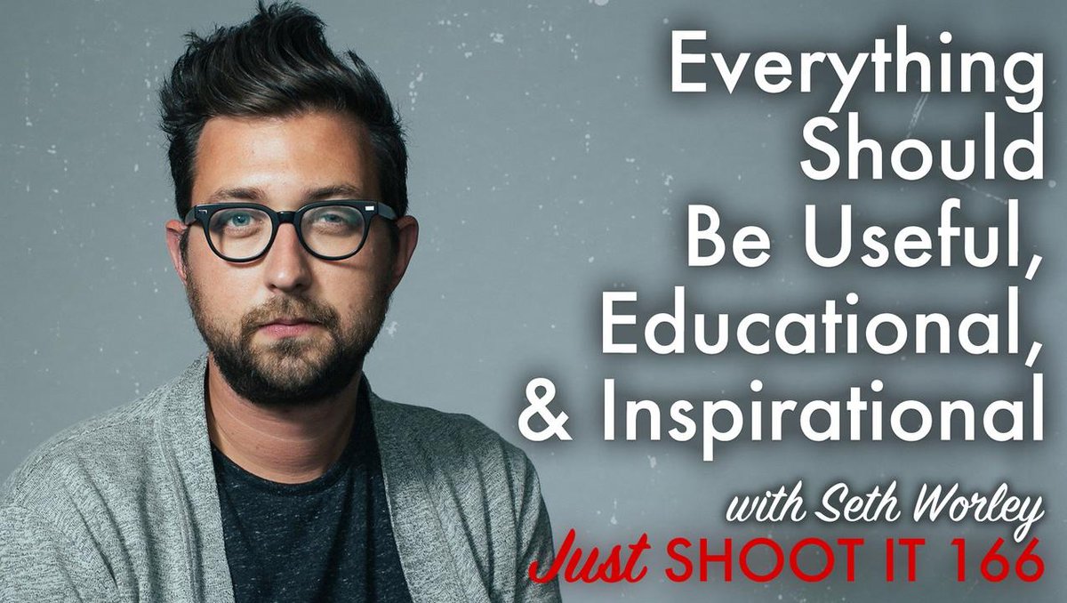 JustShootItPod's tweet photo. Be useful, educational and inspirational with guest (and arguably guru) Seth Worley. 

https://t.co/9t8Hbm575i
#plotdevices #aftereffects #redgiant
  #film #director #filmmaker https://t.co/rBQen5WmXQ