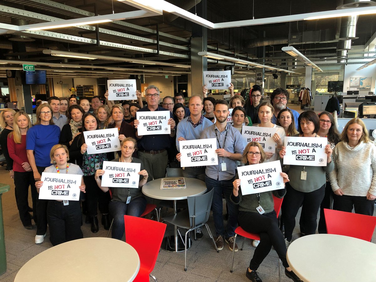 em_wynne's tweet image. ABC Perth stands united with our colleagues at @abcnews and @newscorpaus against the #AFPraids 

#journalismisnotacrime #PressFreedom #WeAreABC