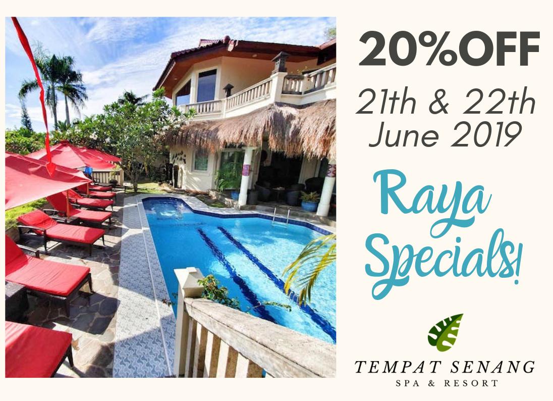 TempatSenang's tweet photo. Wishing you and your loved ones plenty of blessings. 
Specially offered to you by Tempat Senang. Promotion is valid for NEW Overnight Booking Only.

Please quote: RAYA20

WhatsApp: +62 812 6697 3766
Office: +62 778 325 616

#tempatsenang #Singapore #Batam https://t.co/AE844fB32Z