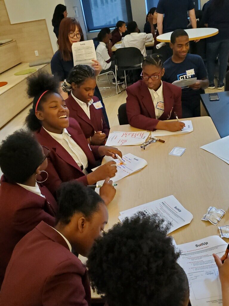 IngridJoseph17's tweet photo. Thank you SuitUp and Goldman Sachs for the opportunity to have our 7th graders simulate the creation of a new product for Nike. 
@team392rocksBK @D23Rising
#team392rocks #district23rising #nycschools 
#bknorth23 #championsforchildren #SeniorConfession 
#goldmansachs #suitup https://t.co/g7mfLalZG9