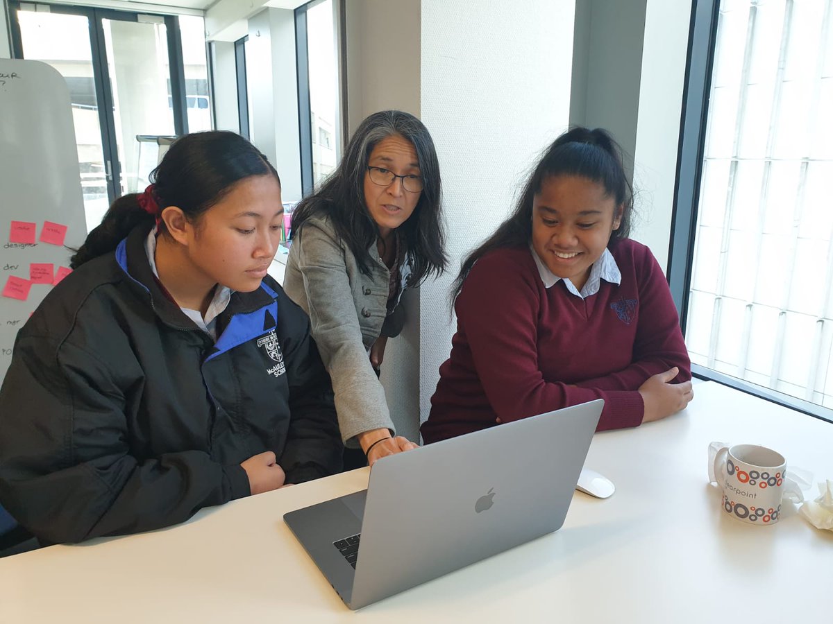 clearpointnz's tweet photo. We had such a great day with McAuley High School girls for their #shadowtech19 day. ClearPoint's Alix presented to 250 girls about her tech career and the girls spent their time with us creating a careers chatbot for #ShadowTech
#engineeringthefuture #womenintech #chatbot https://t.co/r5witmmPWz