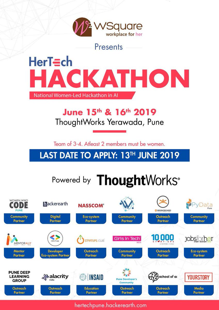 SagarJadhv23's tweet photo. @PuneDevsCom organizing hackathon on 15-16 June in @thoughtworks Pune.
Please register here https://t.co/UCJFpr7AeL
#hackathon #Pune #meetup #punedeveloperscommunity https://t.co/0Ko18OIR0t