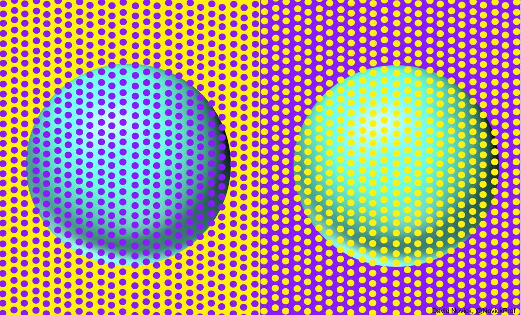 99 が勘違いしてしまう目の錯覚 この球体は何色に見えますか 話題の画像プラス