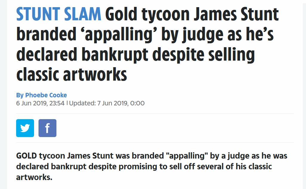 JeffreAugustine's tweet photo. @Jasirus Why Stunt would do this video suggests some #Scientology activities behind the scenes. The Cult went after James Packer a few years ago & had him for awhile. Packer left.
A court declared #JamesStunt bankrupt & the judge called him "appalling."
https://t.co/lBw9YU7Iyt https://t.co/OOqcgC1fc6