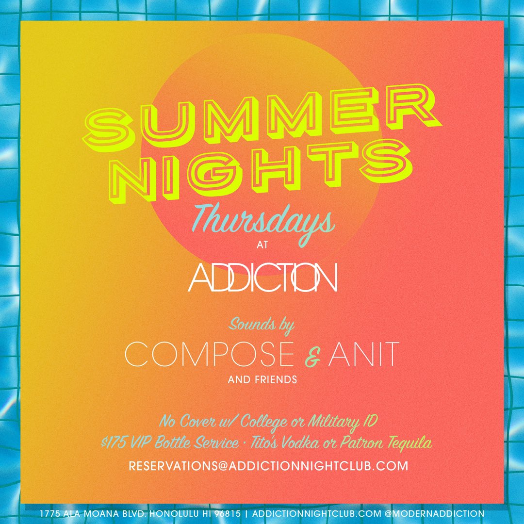 Don’t miss everyone’s favorite Industry party, “Summer Nights” every Thursday! We’ll see you on the dance floor. 🎉  #Honolulu